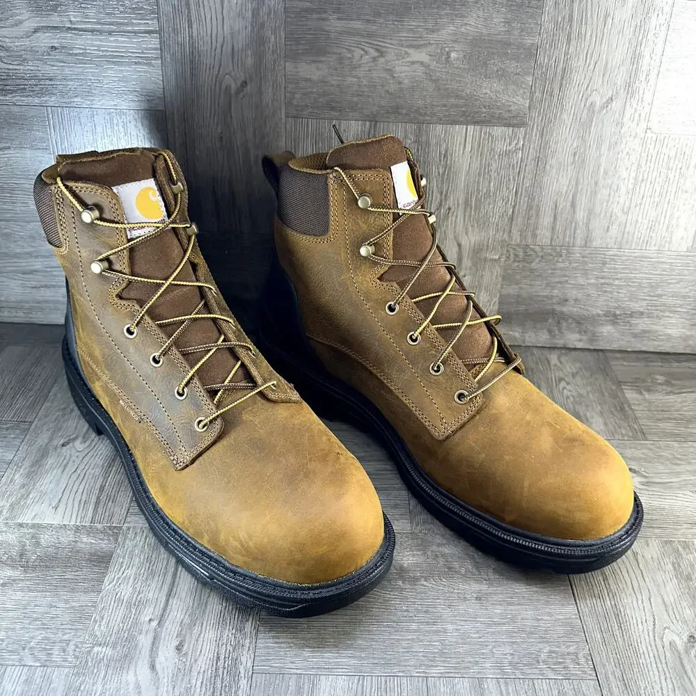 Carhartt Ironwood Work Boots Men's 14 Wide Waterproof Alloy Toe 6" Safety - Picture 2 of 9